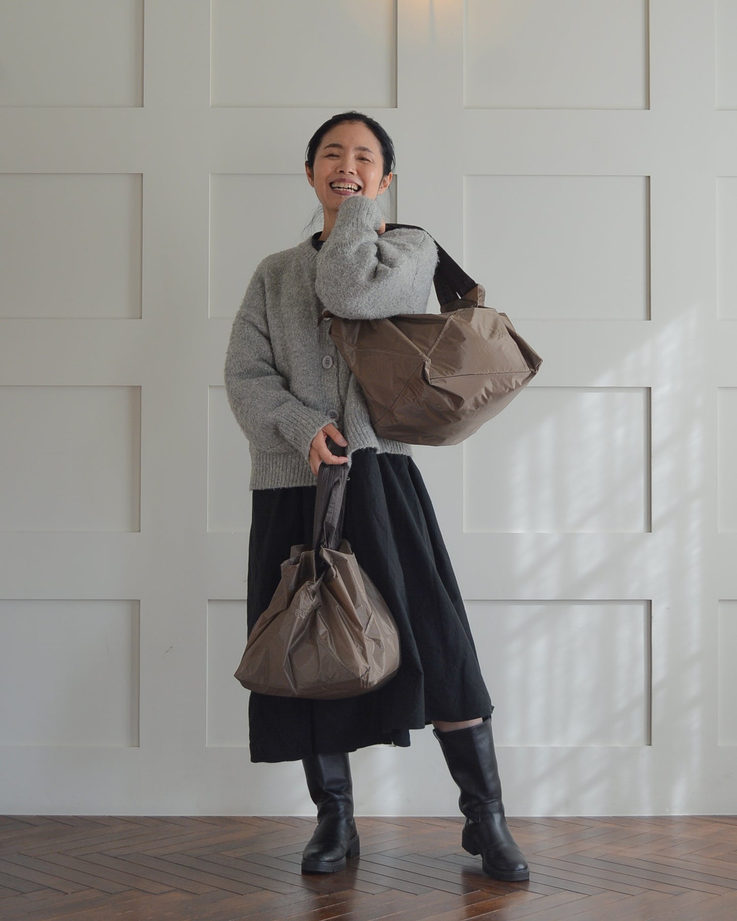 モカブラウン×チャコールブラウン|保冷バッグ　【予約：2月下旬お届け】