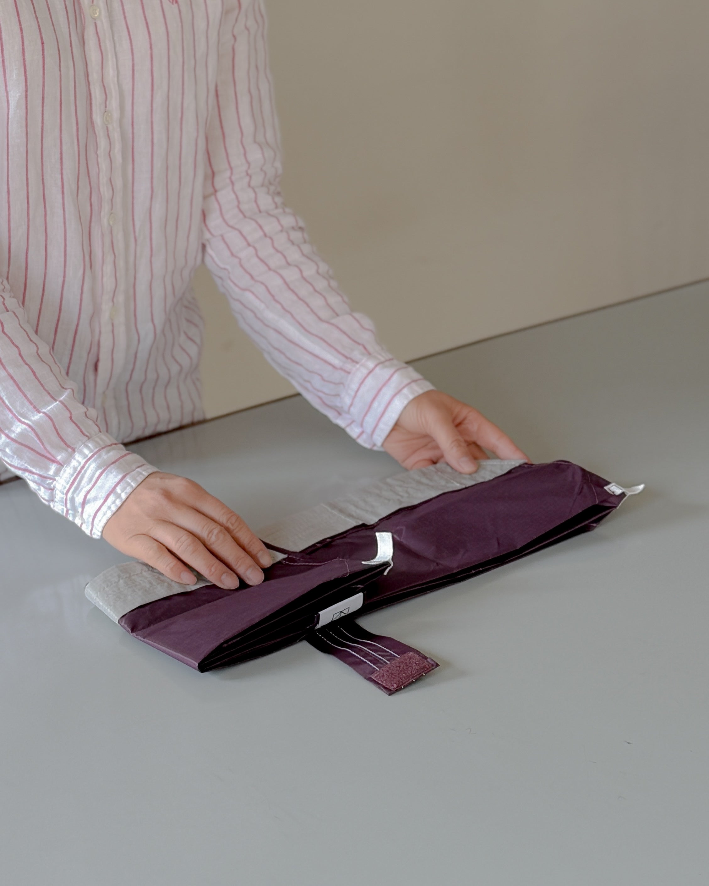 パープル×ライトグレー|Lサイズ【予約：4月下旬お届け】