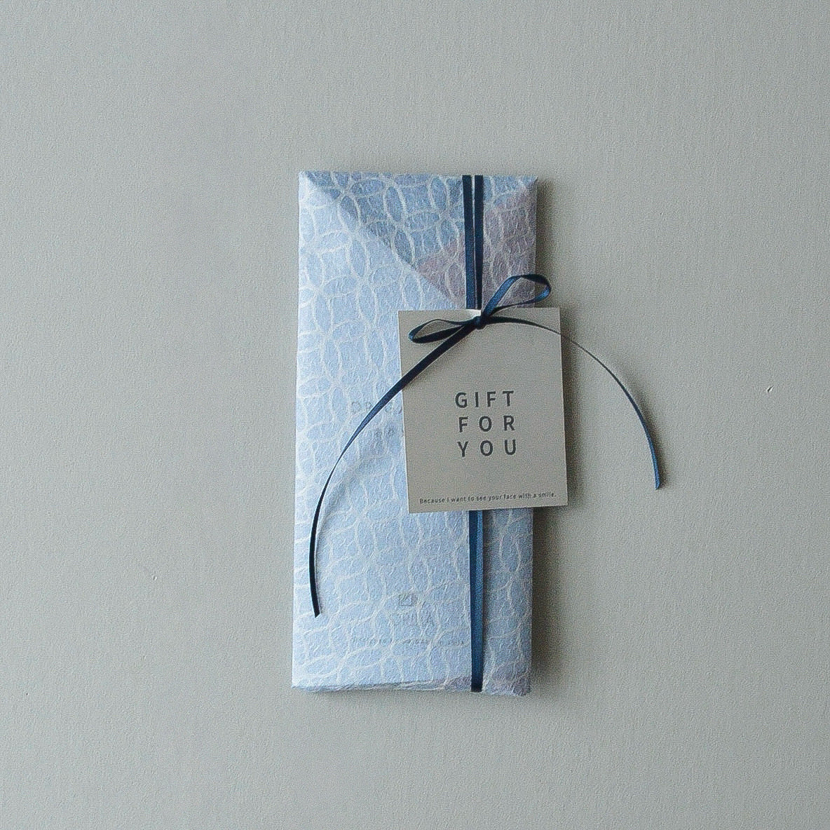 エコバッグORIBA Lサイズ + ブルーラッピング