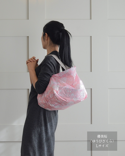 桜柄セルフレジ用エコバッグ |Lサイズ【予約：4月下旬お届け】