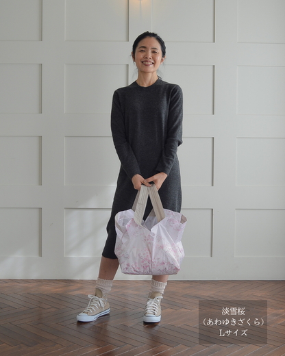 桜柄セルフレジ用エコバッグ |Lサイズ【予約：4月下旬お届け】