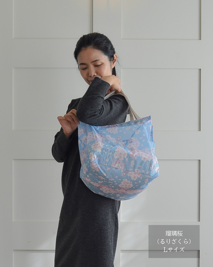 桜柄セルフレジ用エコバッグ |Lサイズ【予約：4月下旬お届け】